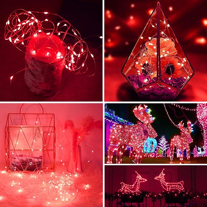 ZGWJ 100 Pack Fairy Lights Battery Operated, 7ft 20 Mini LED Fairy String Lig...