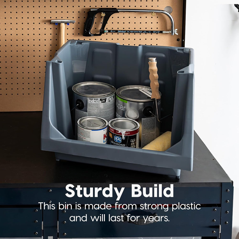 Bundle of IRIS USA 4-Shelf Heavy Duty Plastic Storage Shelves, Black + IRIS U...