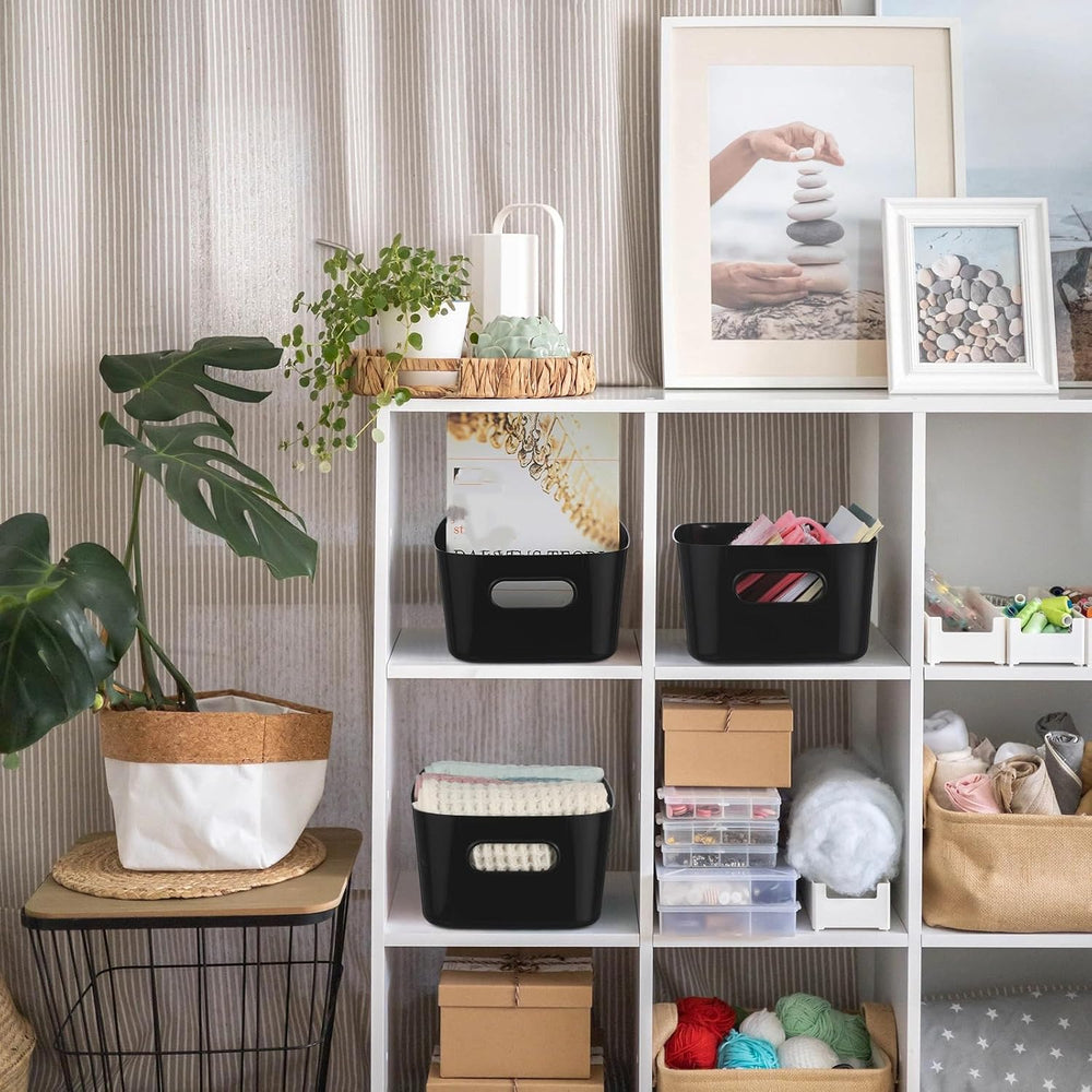 Leinuosen 21 Pack Plastic Storage Baskets Plastic Storage Bins Pantry Organiz...