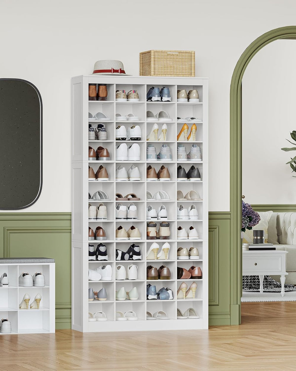 Hzuaneri Shoe Storage Cabinet, 48 Pairs Free Standing Closet Organizer