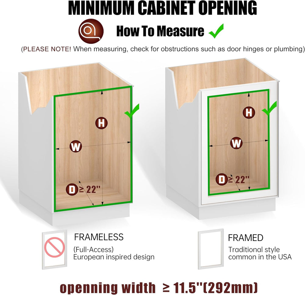 2-Tier Cabinet Pull Out Shelves, 11" W x 22" D, Chrome