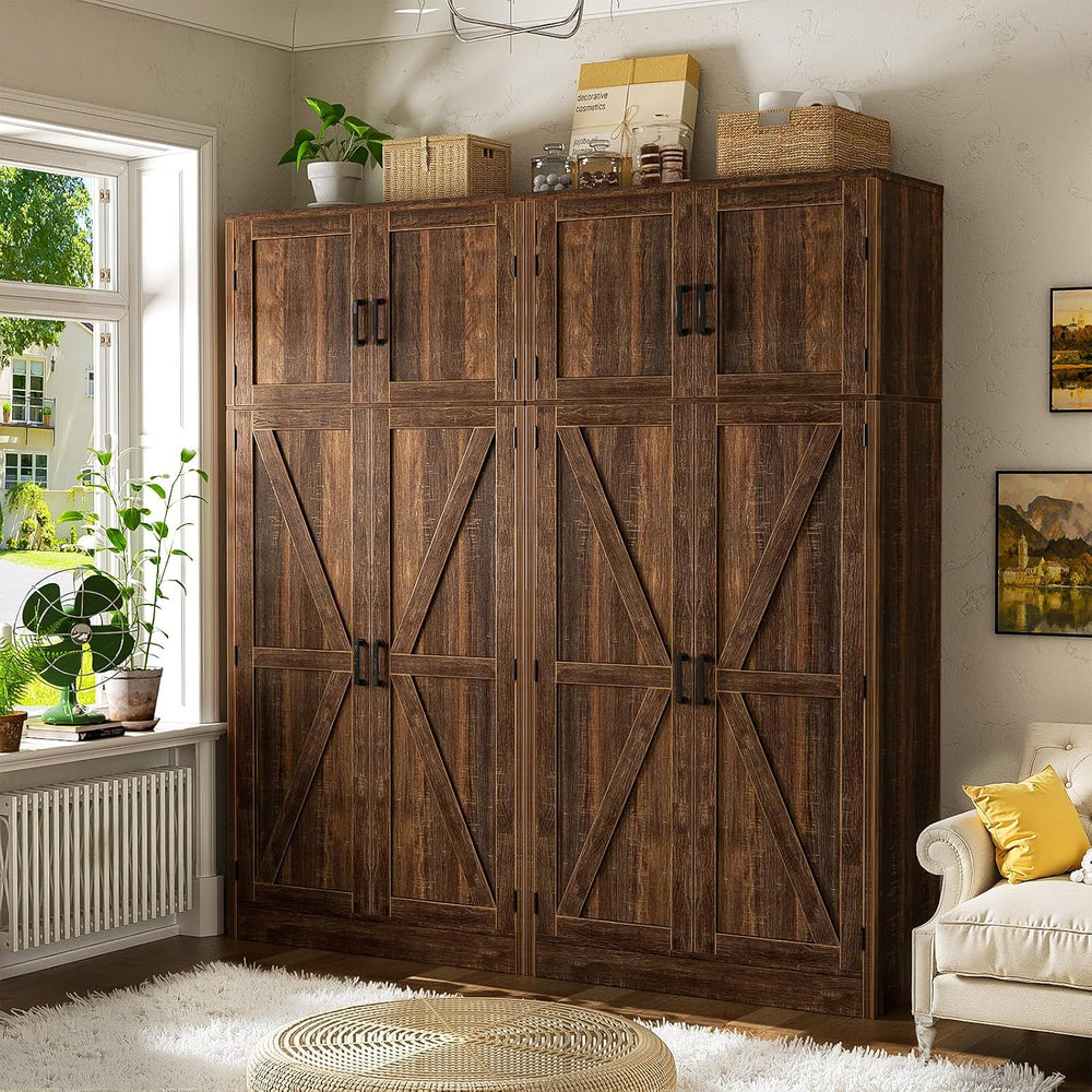 Unikito 71” Tall Kitchen Pantry Storage Cabinet with Adjustable Shelves