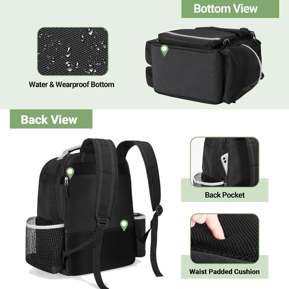 HODRANT Cleaning Backpack with Bottom Plate & Waterproof Bottom