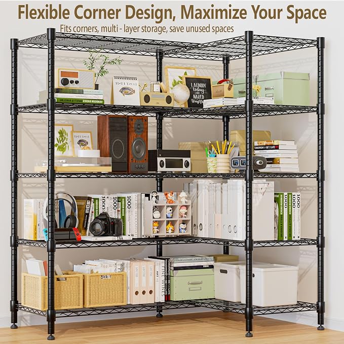 Himimi 72" W Wire Rack Shelving-2000LBS Capacity, Adjustable Storage She...