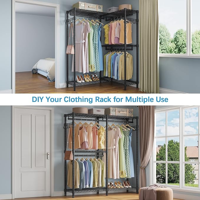 VIPEK L4 Garment Rack L Shaped Clothes Rack