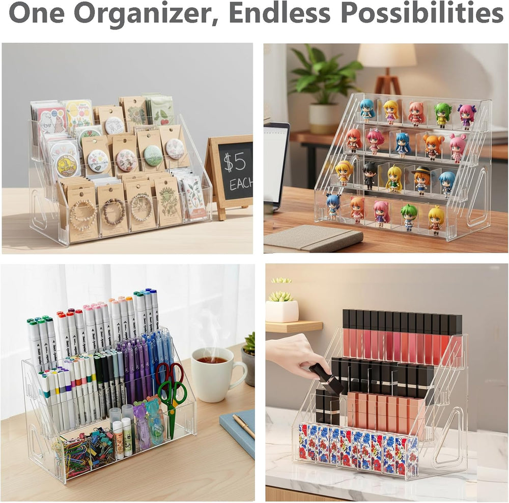 Drink Packet Organizer, 2 Pack 3-Tier Water Flavor Packet Holder