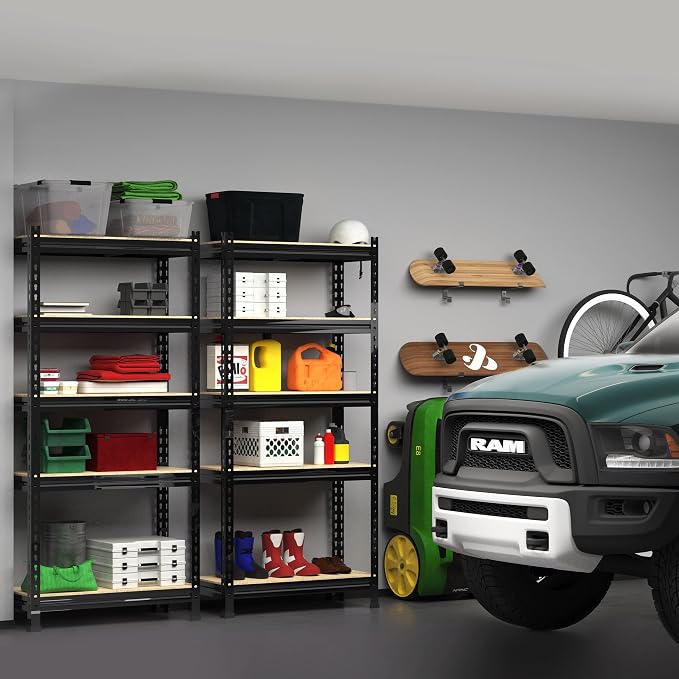 PrimeZone Storage Shelves 3 Pack 5 Tier Adjustable Garage Storage Shelving