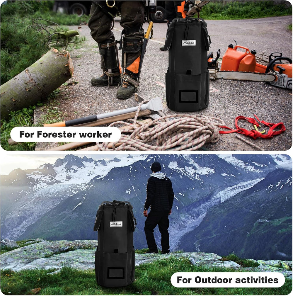 AOLEBA Arborist Rope Storage Bag Tree Climbing Rock Rope Bucket Backpack Rope...