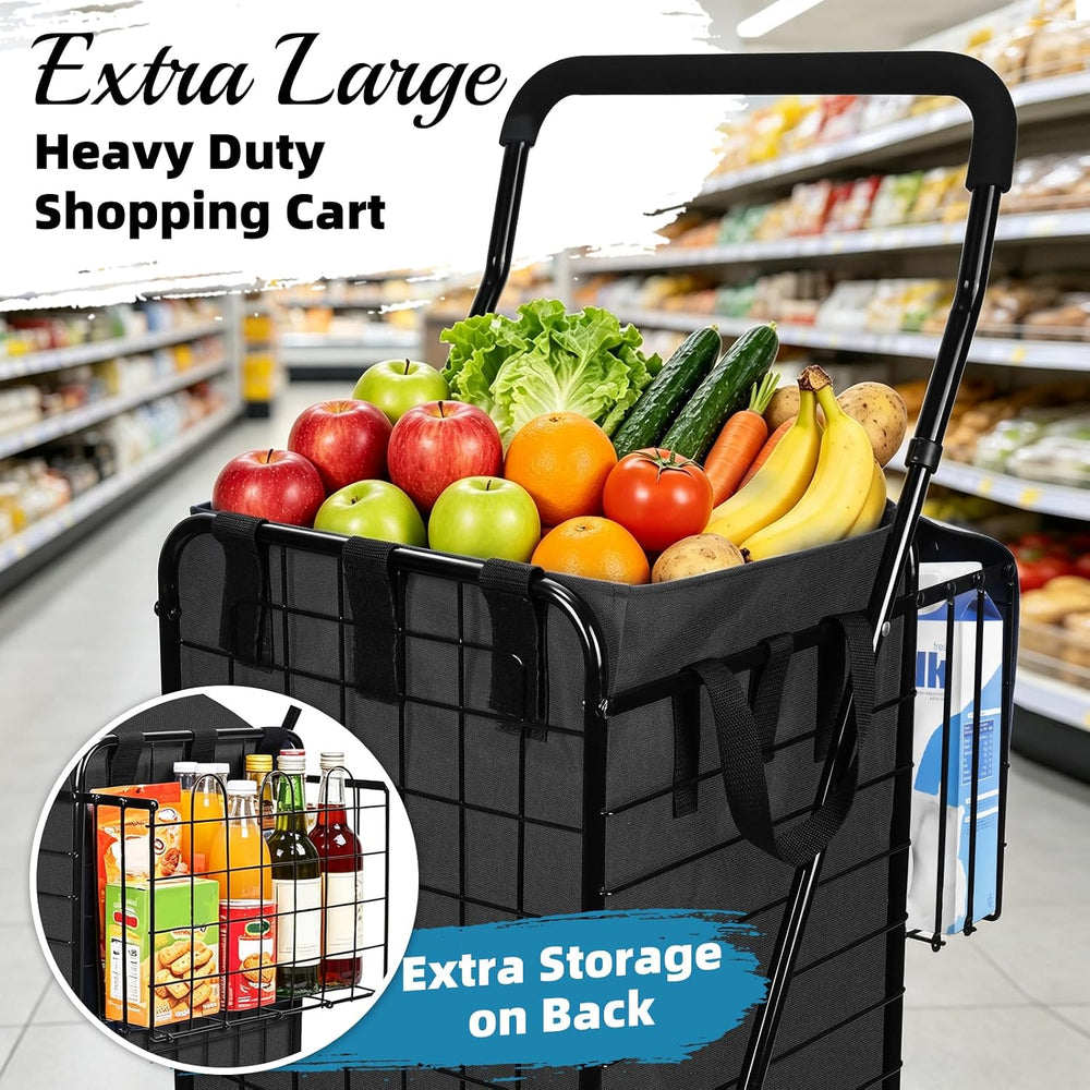 Stair Climber Grocery Shopping Cart with Waterproof Line