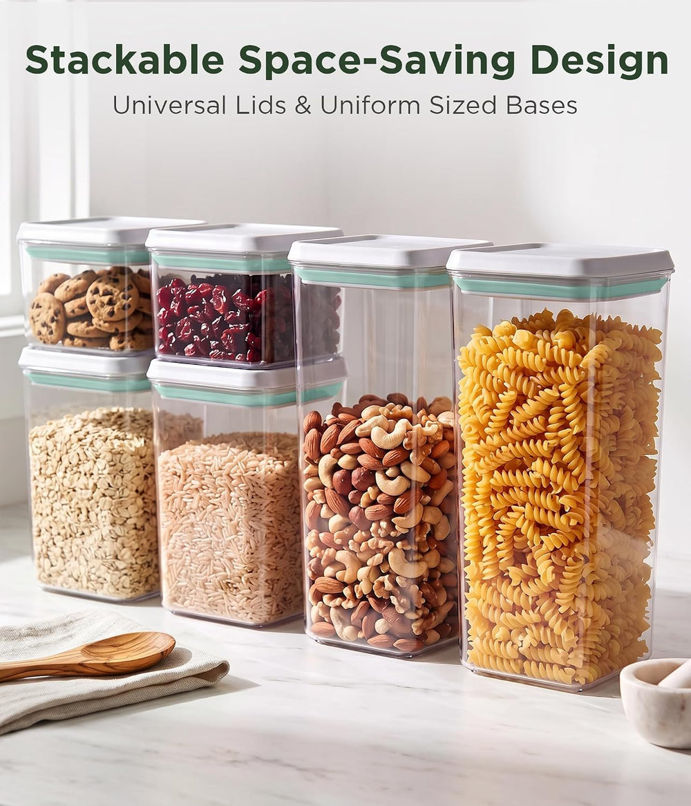 Airtight Food Storage Containers Set with Lids, 6 pcs, White 7L/236oz