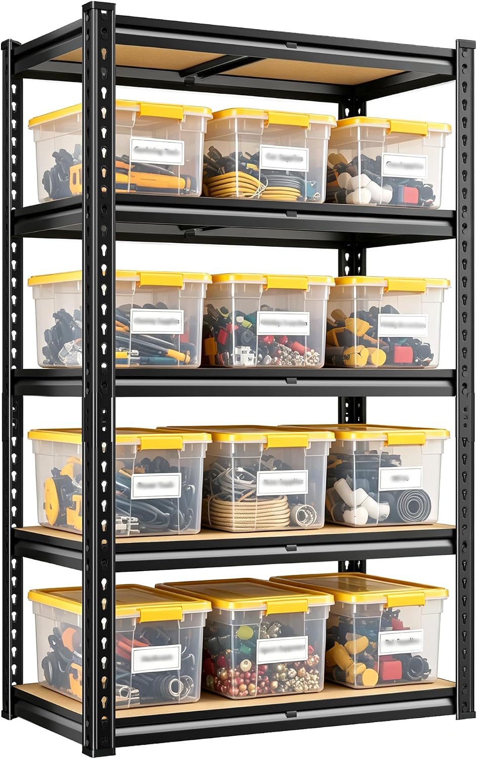 REIBII 5-Tier Garage Shelving, Storage Shelves for Basement Shed Pantry