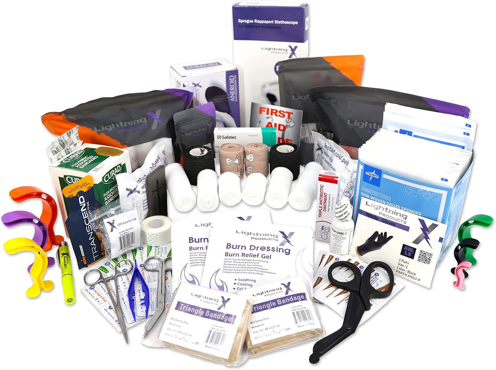 Lightning X Small First Responder EMT EMS Trauma Bag Stocked First Aid Fill K...