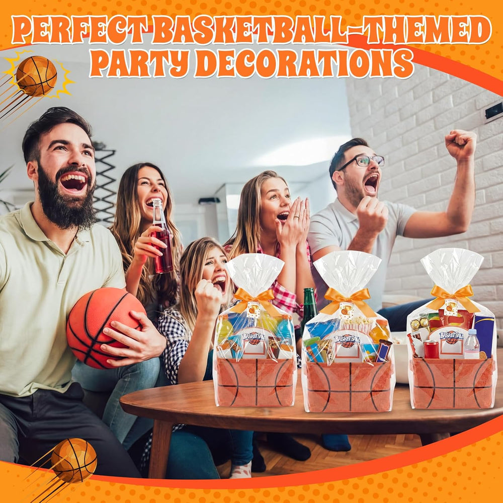 Novabright 12 Sets Basketball Basket Gift with Hoop Cards for Team Party