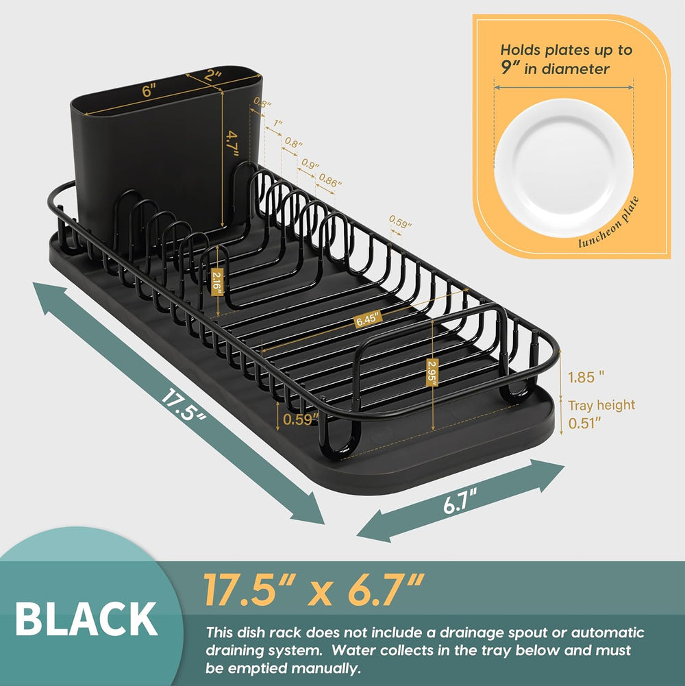 SunnyPoint 304 Stainless Steel NeverRust Compact Dish Drying Rack with Utensi...