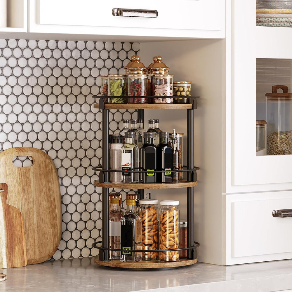 YATINEY 3-Tier Lazy Susan Organizer, Rotating Spice Rack, Spinning Organizer,...
