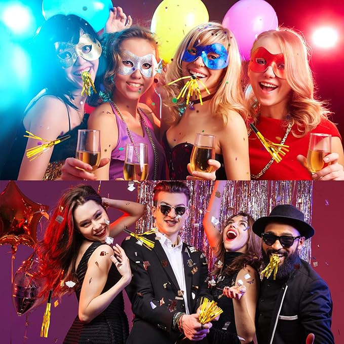 200 Pcs Party Blowers Noise Makers Party Horns Blowout Clappers Noisemakers f...