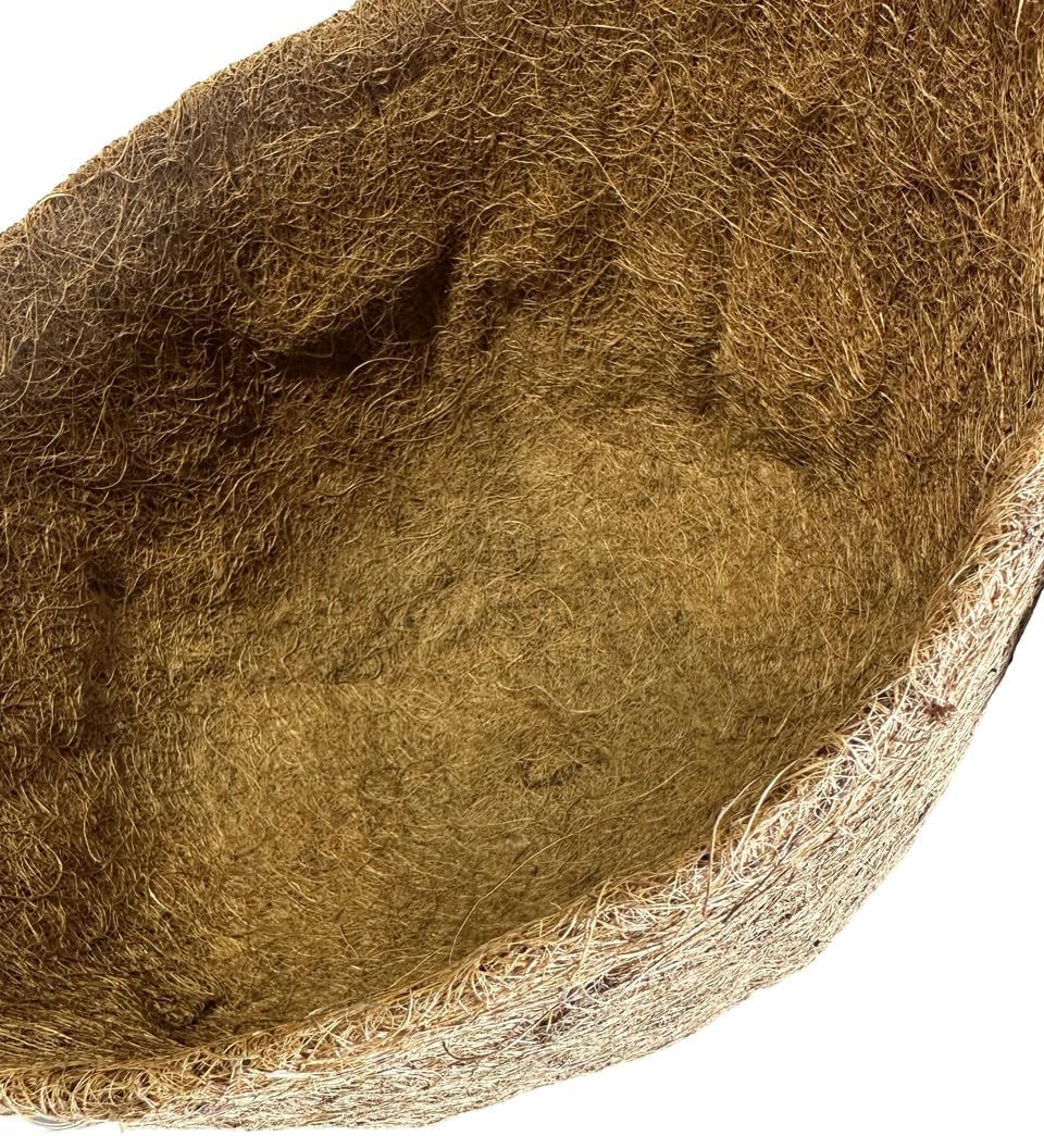 16in x 10in Round Molded Coco Liner for Hanging Basket Planter 2PK