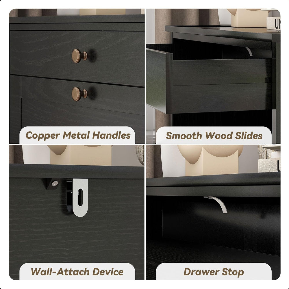 Shoe Storage Cabinet with 2 Flip Drawers, Shoe Cabinet Organizer, Black