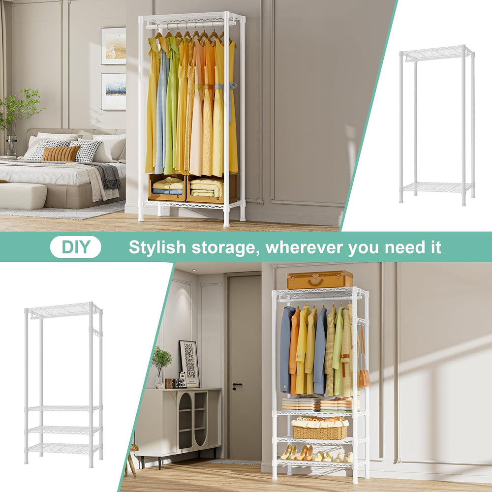 SEMHOR E06 Expandable Heavy Duty Clothes Rack for Reach-in Closet