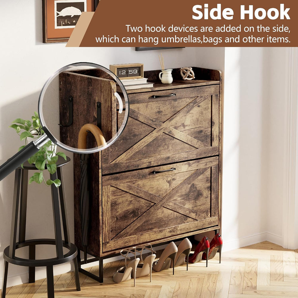 YIKEHOME Shoe Cabinet Storage for Entryway Hidden Shoes Storage Cabinet with ...