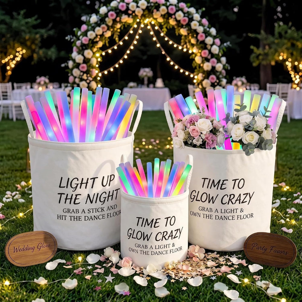 3-Piece Felt Party Baskets Two 15.7" & One 11.8" Bins