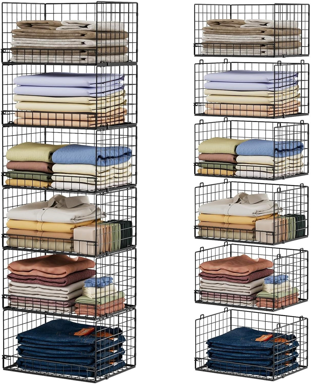 Yociyoga 6-Tier Stackable Closet Organizers and Storage Shelves, Closet Shelf...