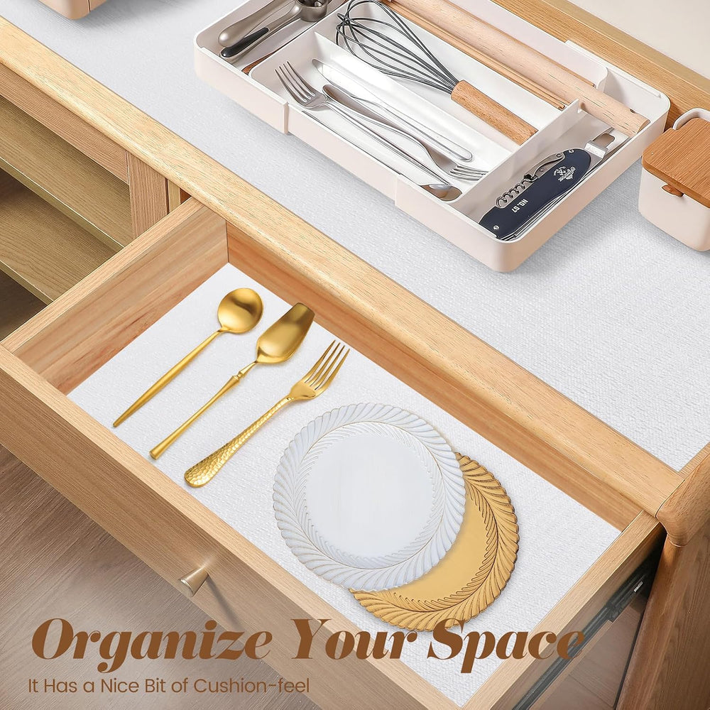 Drawer Liner and Shelf Liner for Kitchen Cabinets Non Adhesive Strong Grip Ca...