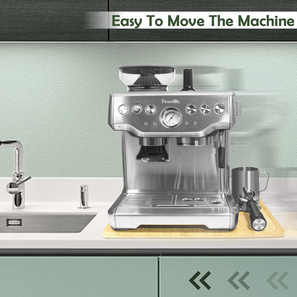 UPGRADED Oversize Bamboo Appliance Slider fit for Breville Barista Espresso M...