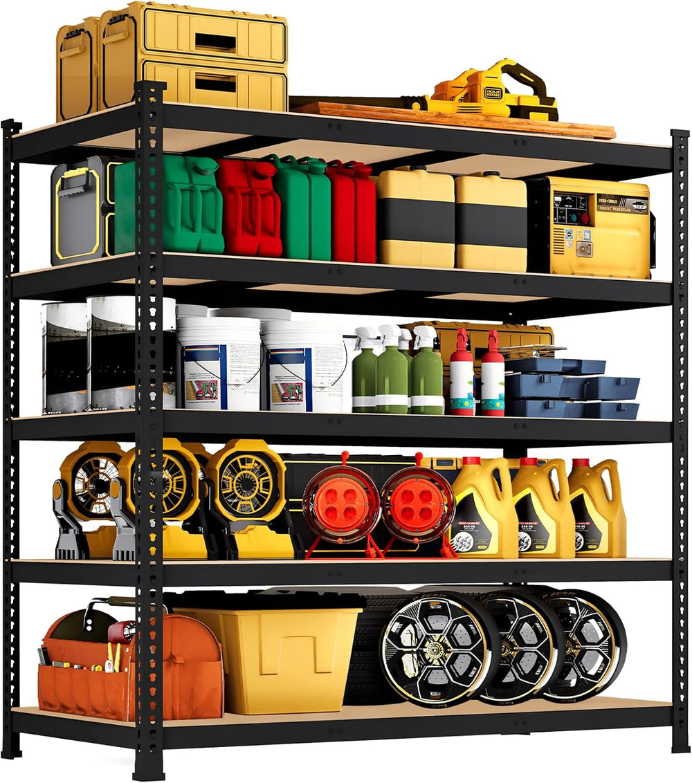 48" W x 18" D x 72" H Garage Shelving Heavy Duty - 5 Tier Meta...
