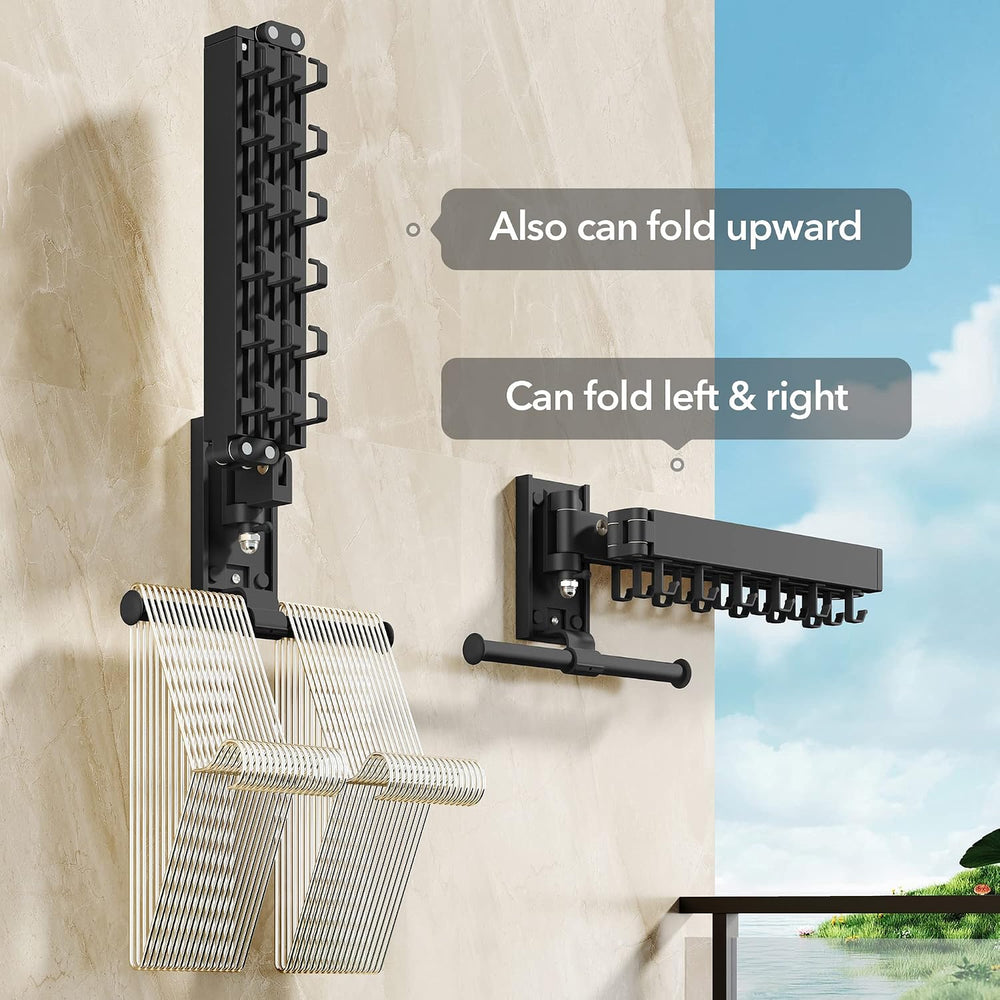 BOQORAD Drying Rack Clothing, Retractable Clothes Drying Rack,Wall Mounted La...
