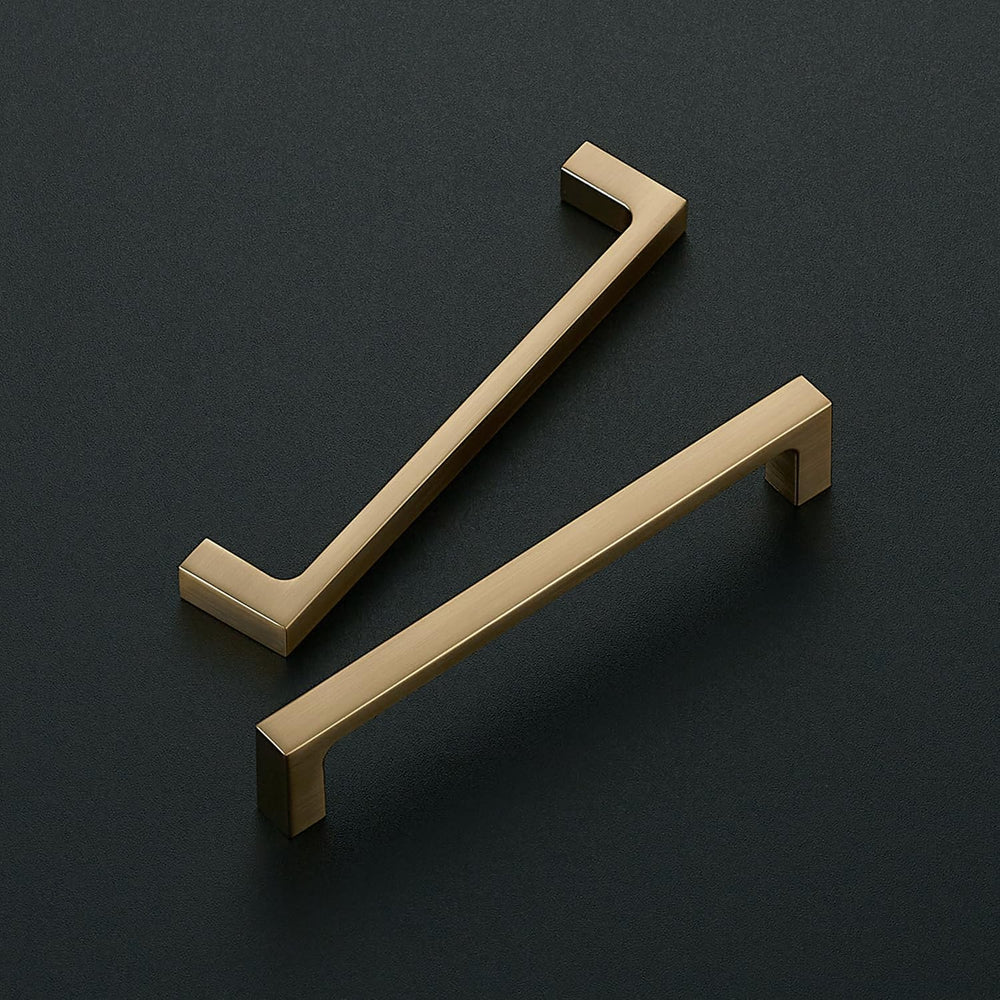Ravinte Champagne Bronze Kitchen Square Cabinet Handles 5 Inch 10 Pack
