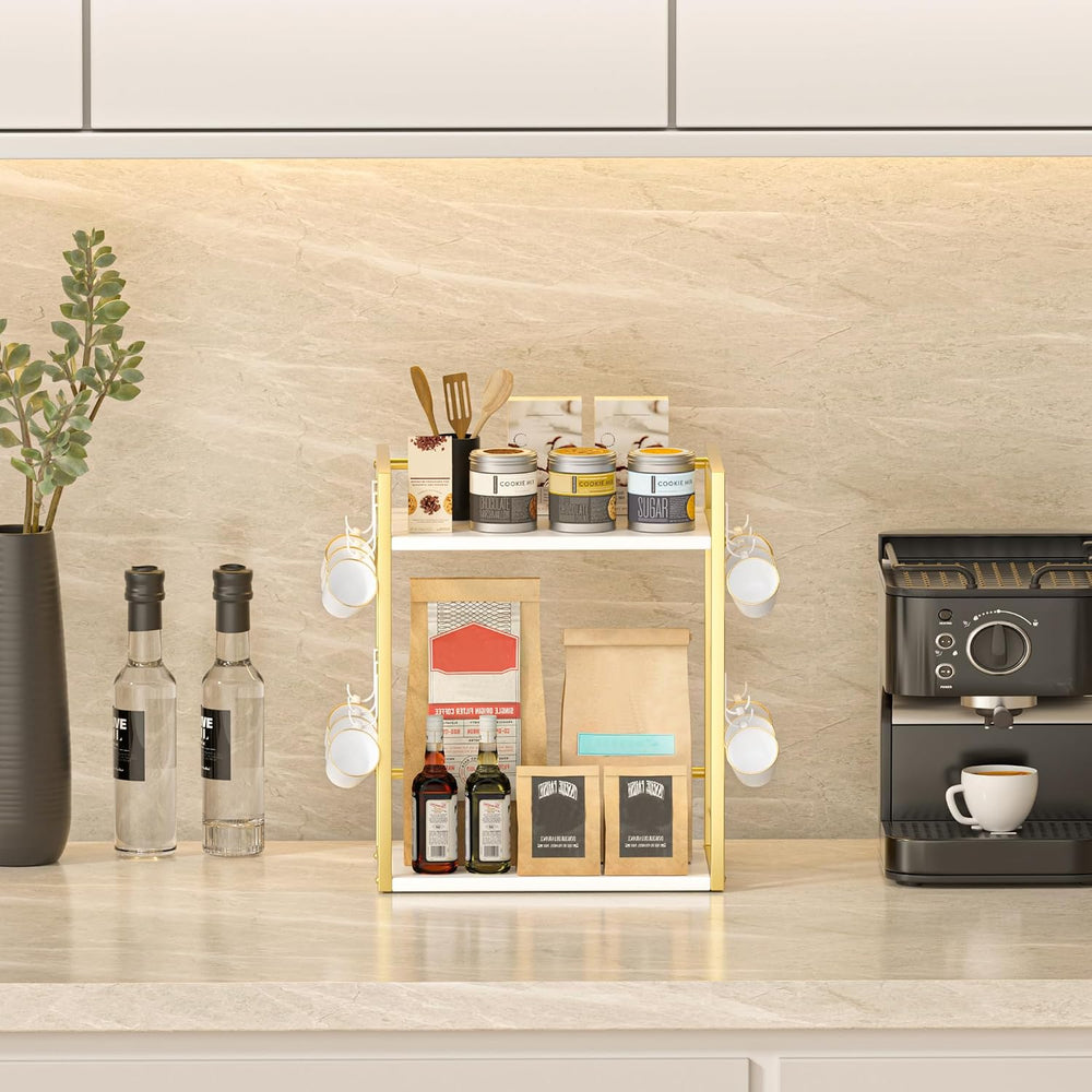 Dorhors Coffee Bar Organizer,Mug Holder,Station Organizer Kitchen Counter
