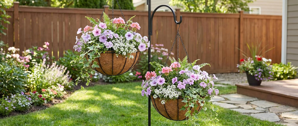 Kingbuy 10 Inch Hanging Planter Basket with Coconut Liner Wire Plant Holder C...