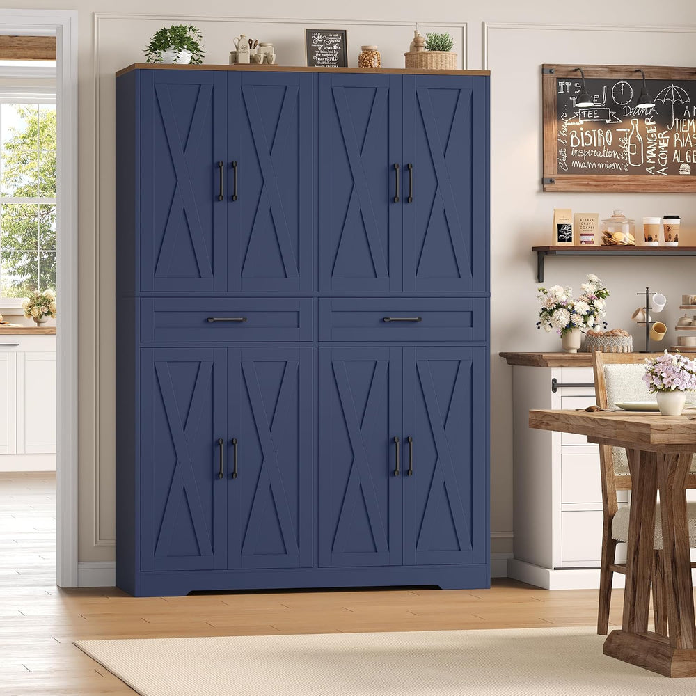 HOSTACK 71" Tall Kitchen Pantry Storage Cabinet with Doors & Shelves...