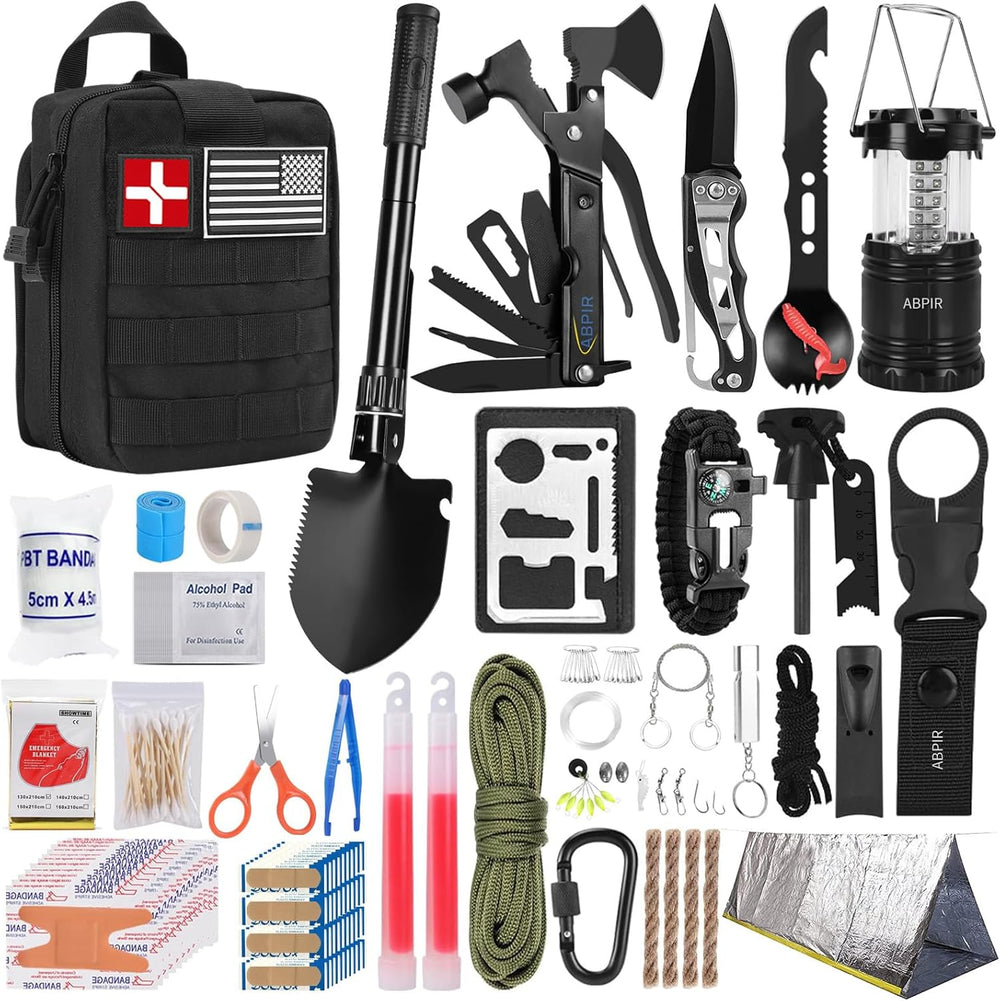 171PCS Survival First Aid Kit with Survival Gear, First Aid Supplies, Emergen...