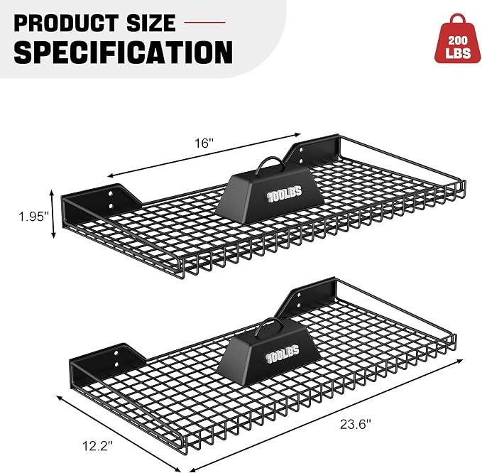 Ultrawall Wall Mounted Storage Shelf (2 Pack)