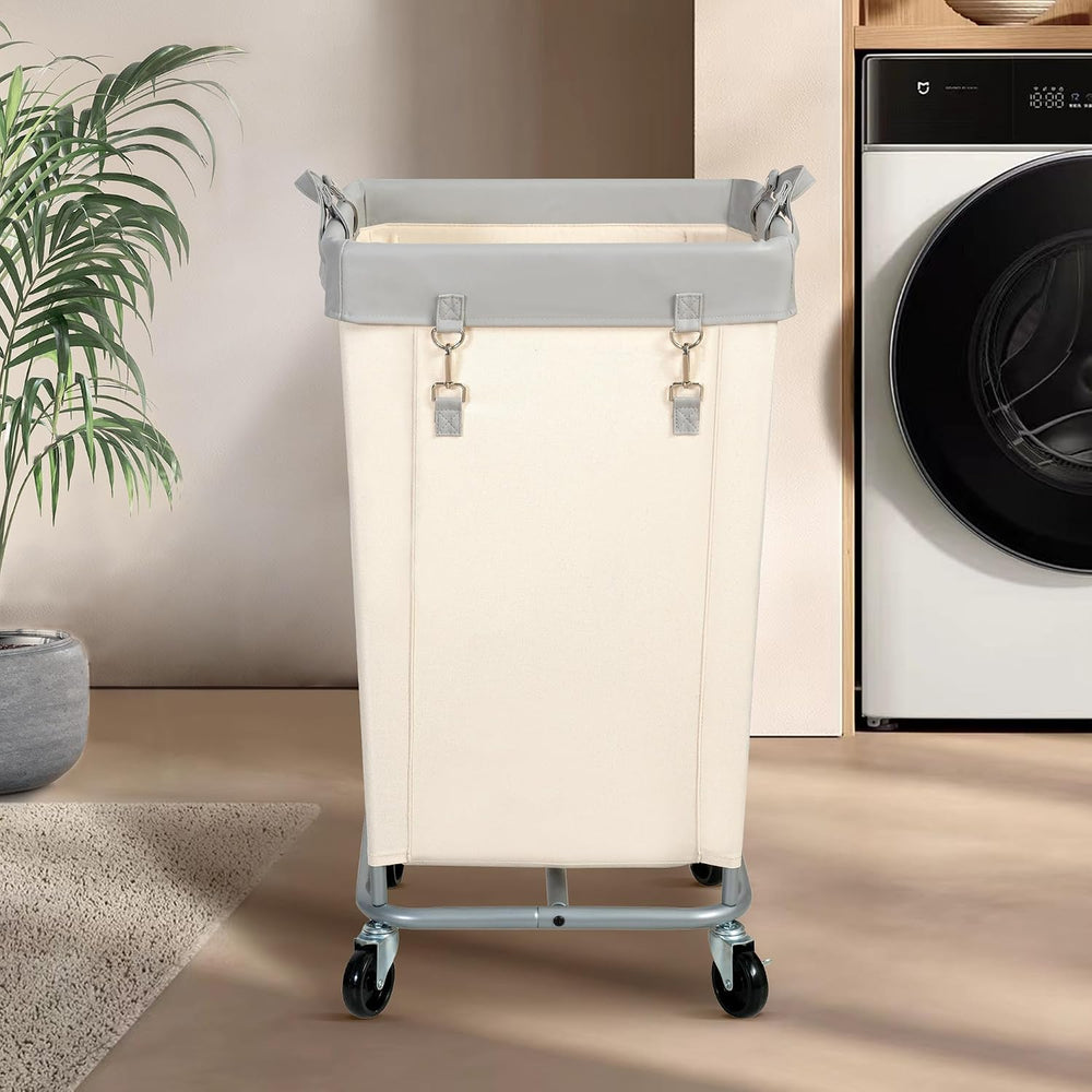STO STO Laundry Hamper with Wheels, 160L Rolling Laundry Sorter Cart with Hea...