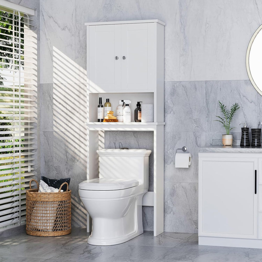 Over the Toilet Storage Cabinet, Bathroom Storage Organizer Over Toilet, Spac...