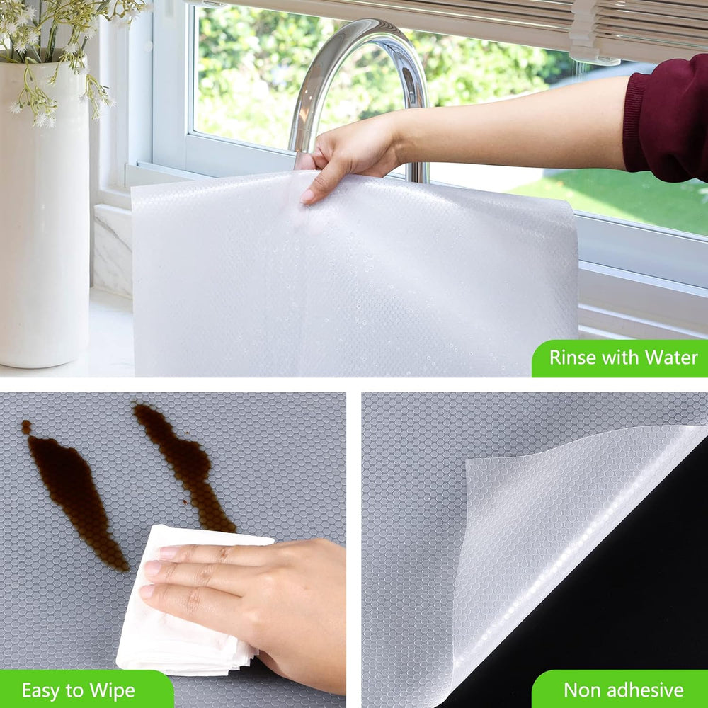 Shelf Liners for Kitchen Cabinets, Drawer Mats Non Adhensive 11.8"× 393....