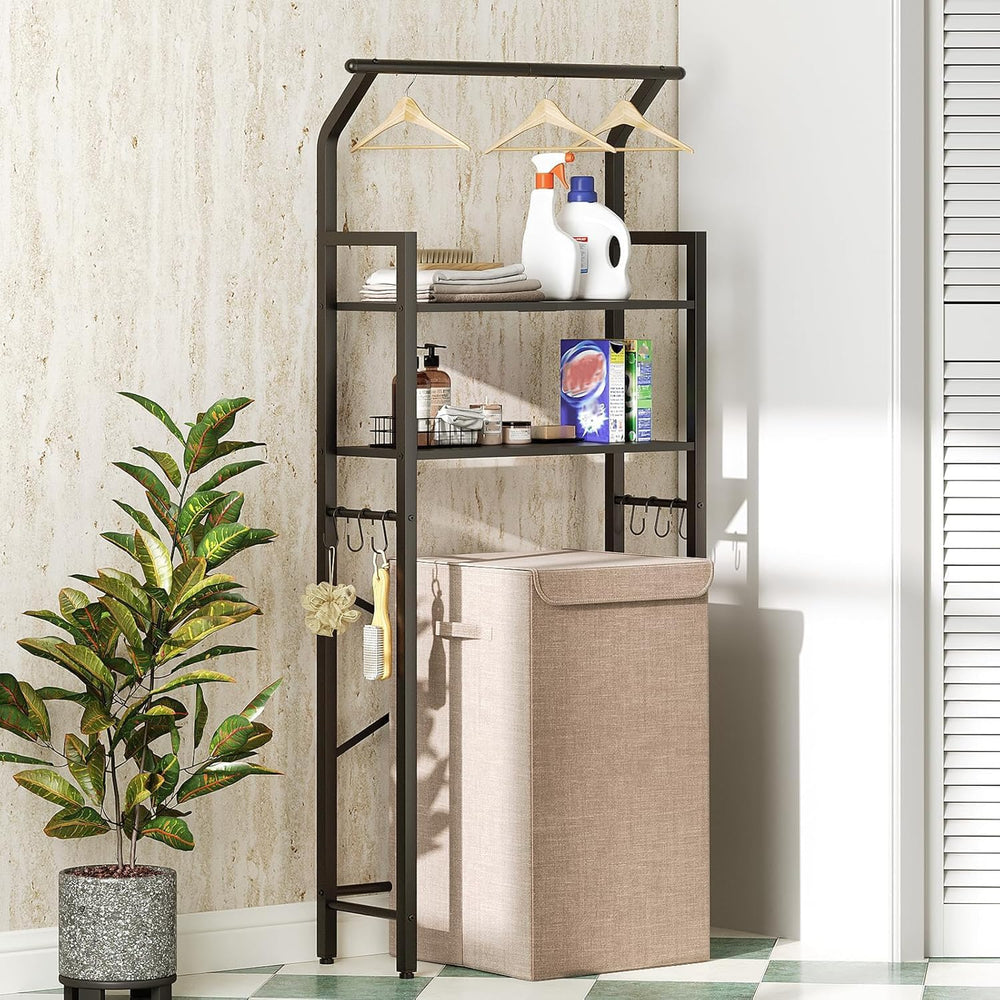 2-Tier Over The Toilet Storage, Multifunctional Vertical Over Toilet Bathroom...