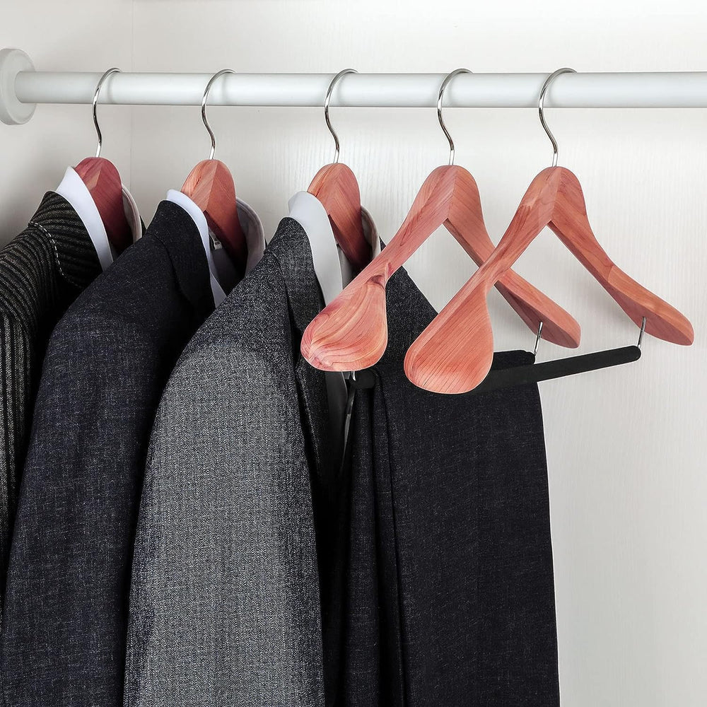 TOPIA HANGER Unfinished American Red Cedar Wood Coat Suit Hangers, Luxury Woo...