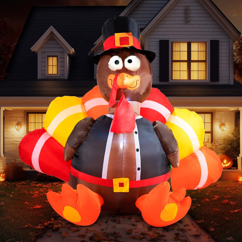 Joiedomi 6 FT Thanksgiving Inflatable Turkey Decorations, LED Light Up Turkey...