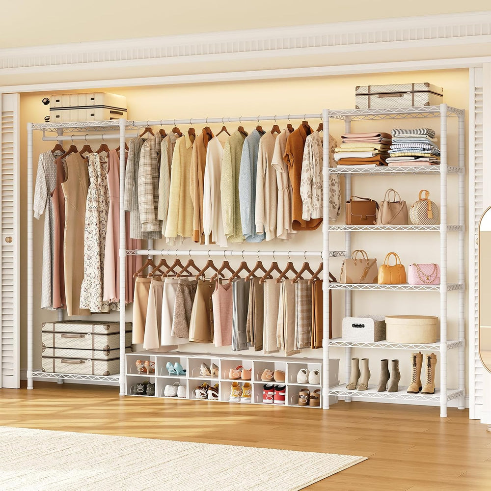 ONBRILL E3 Expandable Freestanding Closet Organizer System, Portable Closet