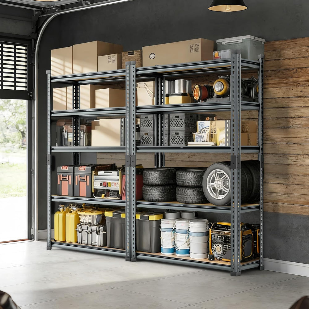 Garage Storage Shelves 46" W x 20" D x 72" H, 3000 LBS Heavy D...