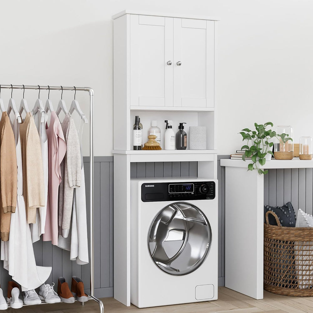 Shintenchi Over the Toilet Storage Cabinet, Bathroom Shelf, White