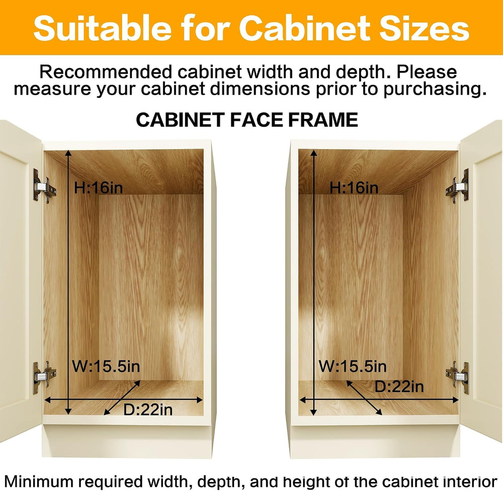 2-Tier Kitchen Cabinet Pull Out Shelf and Drawer Organizer Slide Out Pantry S...