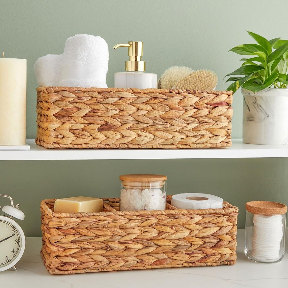 Farmlyn Creek 3-Section Rectangular Wicker Basket - Three Compartment Toilet ...