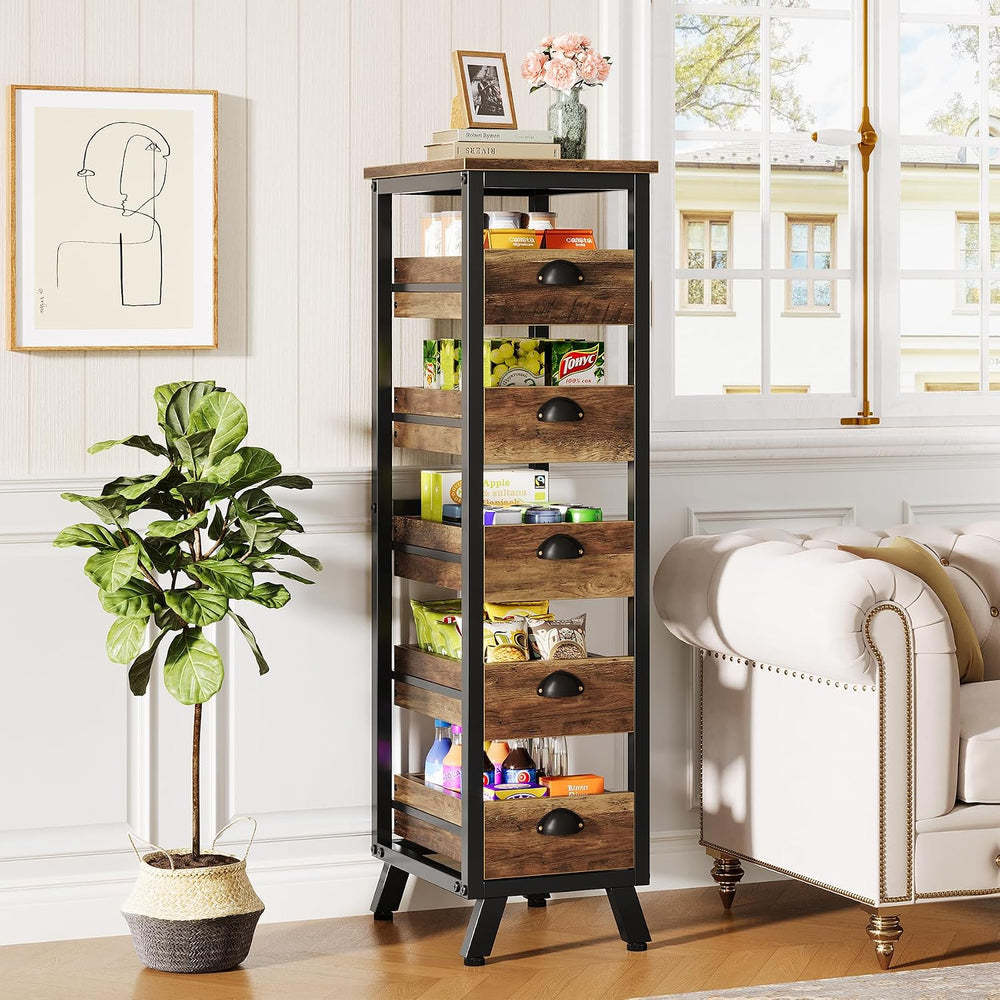 Tribesigns 5-Tier Narrow Kitchen Stand Fruit and Vegetable Storage Rack