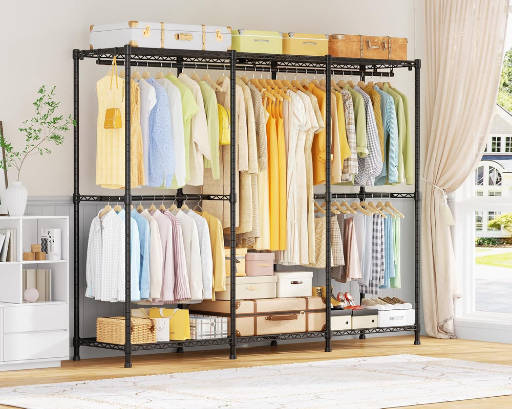 ULIFHOME E14 Pro Heavy Duty Clothes Rack,Freestanding Clothing Racks for Hang...