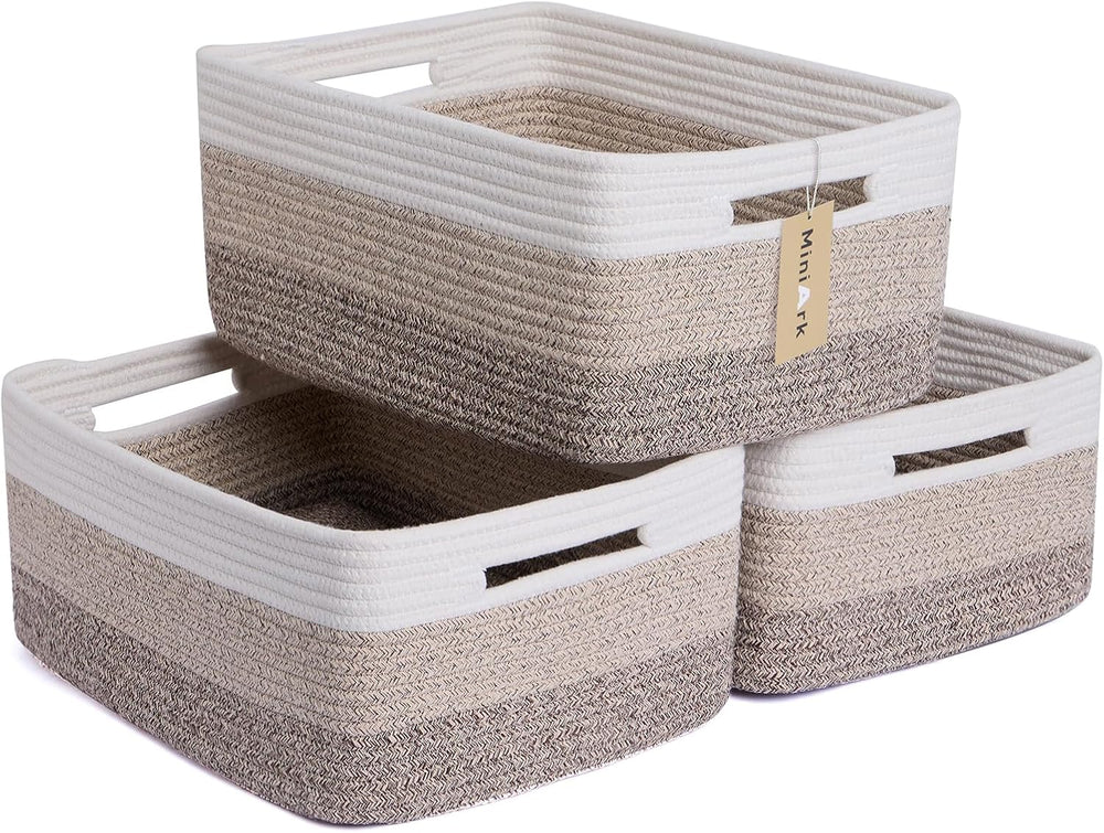 Large Storage Baskets for Organizing, Closet Shelf Baskets for Clothes Blanke...